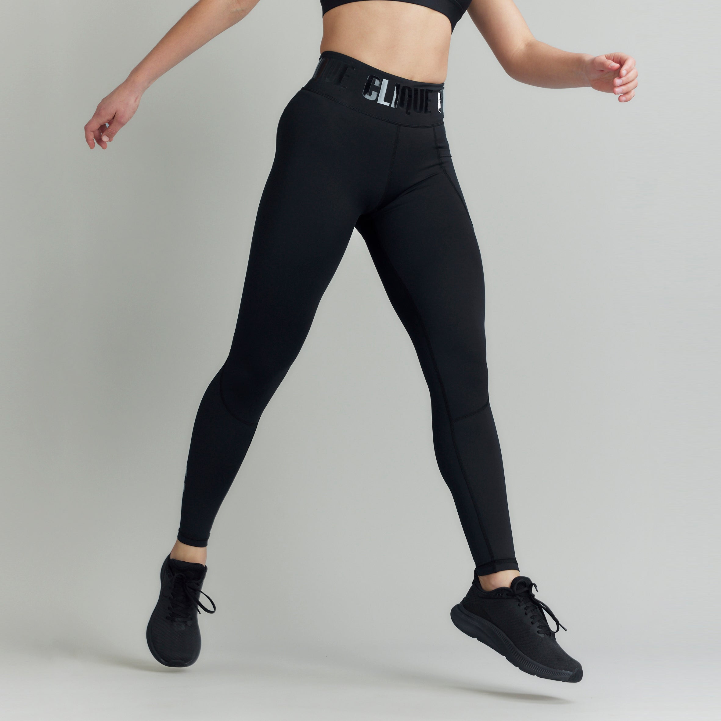 CLQ Tall Power Compression Tights Stealth CLIQUE Fitness